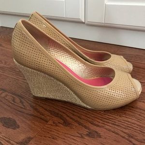 Lilly Pulitzer Wedge Peep Toe Shoe